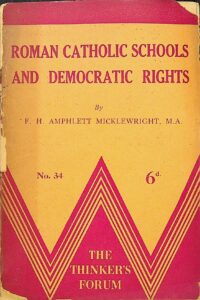 《罗马天主教学校与民主权利》  Roman Catholic School and Democratic Rights